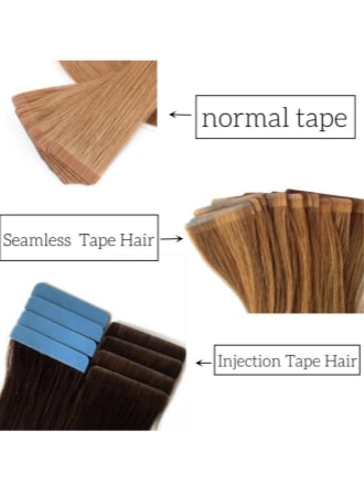 To show different types of tape in hair extensions